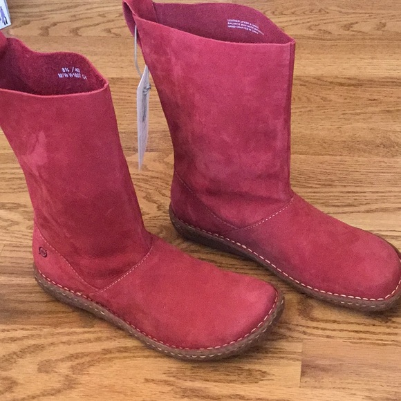 born red boots